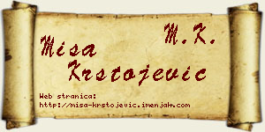 Miša Krstojević vizit kartica